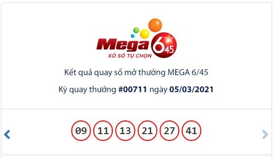 Kết quả Vietlott Mega 6/45 ngày 5/3: Jackpot hơn 33,4 tỷ đồng chờ đợi chủ nhân